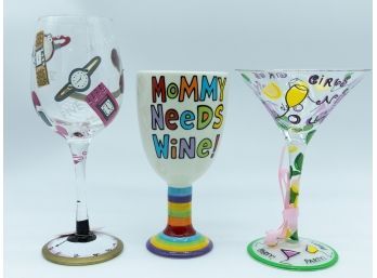 Lot Of Charming Glassware - Martini Glass - Wine Glass - Wine Goblet
