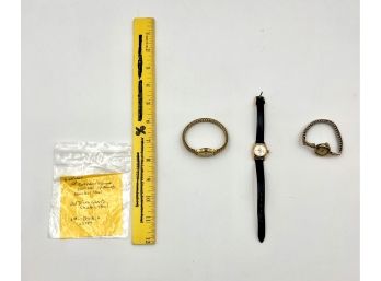 Lot Of (3) Gold Plated Women's Watches