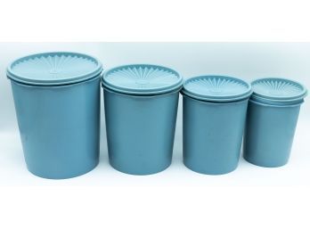 Vintage Blue Tupperware Containers