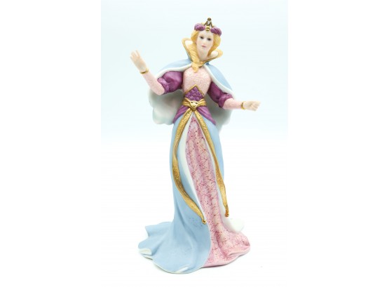Lenox Figurine 1995 Cinderella's Fairy Godmother W/ Pumpkin & Mouse 10.25'