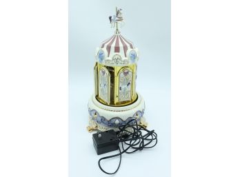 Vintage Mr. Christmas Porcelain Carillon Carousel - Plug Include