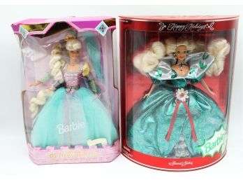1994 RAPUNZEL BARBIE - 1st EDITION - CHILDREN'S COLLECTOR SERIES #13016 & Happy Holidays Special Edition Matte