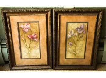 Pair Of Floral Framed Wall Art - Albena Hristova - Sonoma - Genuine Wood Product
