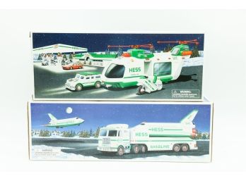 Lot Of 2 Hess Collectibles In Original Box - 2001 & 1999 - Helicopter & Toy Truck And Space Shuttle