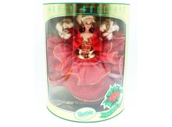 Barbie Happy Holdidays 1995 Special Edition Red Gold Doll Box 10824