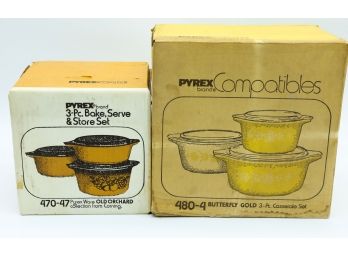 Lot Of 2 Brand New Pyrex Casserole Sets - Never Used