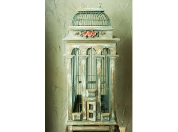 Wooden Vintage Bird Cage -