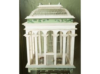 White Vintage Bird Cage -