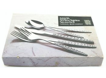 Malta - 50 Piece Stainless Service For 8 - National Silver Company - New