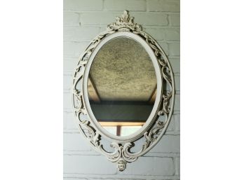 Vintage Oval Metal Mirror - Rustic