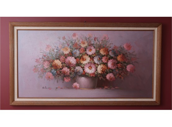 Oil On Canvas - Framed & Signed - Floral