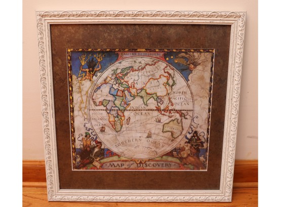Map Of Discovery, Eastern Hemisphere - Framed - Art Print