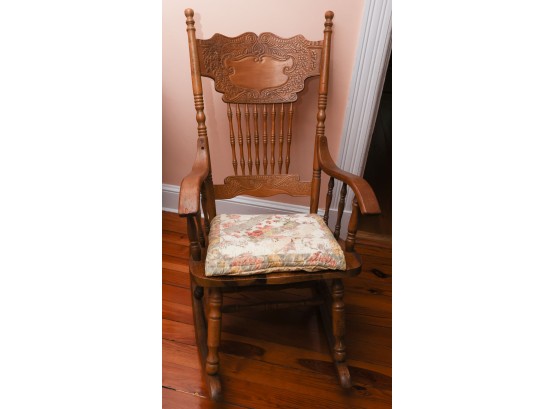 Vintage Rocking Chair W/ Cushion