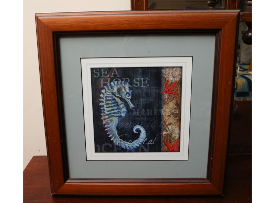 Nautical Art - Seahorse - Framed & Matted