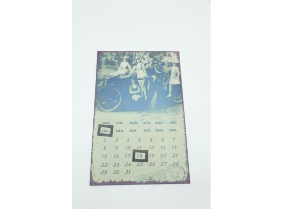 Vintage Tin Sign/Calendar