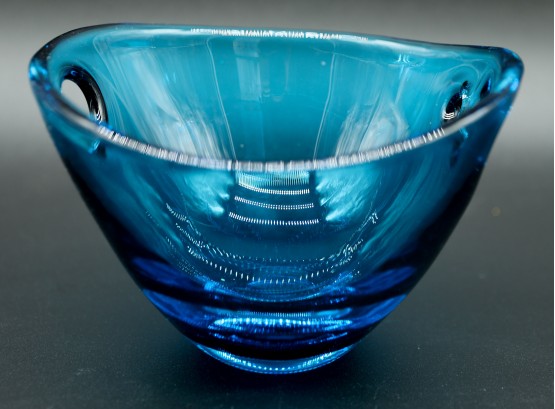 Vintage Hand Blown Glass - Decorative Bowl