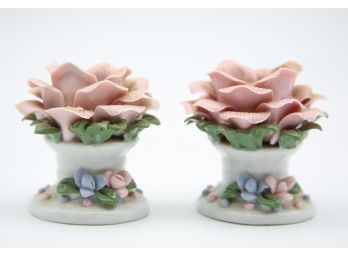 Floral Candle Stick Holders