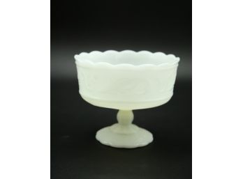 Milk Glass Pedestal Dish 1960's