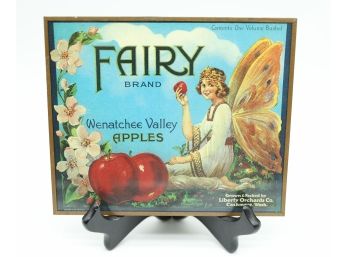 Fruit Crate Sign, Wenatchee Valley Apples, Fairy Brand