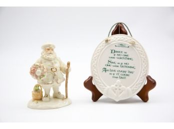 Lenox A Merry Irish Santa & An Irish Blessing Plaque