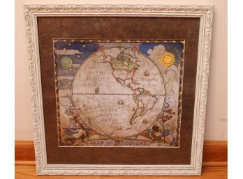 Map Of Discovery, Western Hemisphere - Framed - Art Print