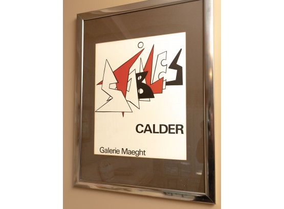 Alexander Calder Lithograph - 'stabiles' Galerie Maeght 1960s  Frame Poster