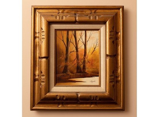 Scenic Landscape Oil Painting By Legrand, Signed Framed And Matted, Landscape Oil On Canvas