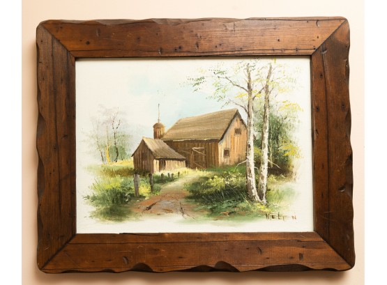 Oil On Canvas, Signed & Framed Landscape Painting