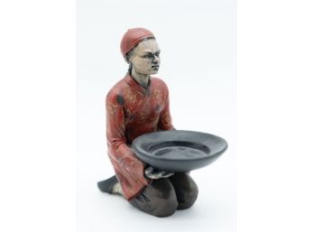 Qing Dynasty Manchurian Chinese Prince Figurine Kneeling