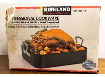 Kirkland - Professional Cookware - Roasting Pan 7 Rack - Professional Nonstick Surface