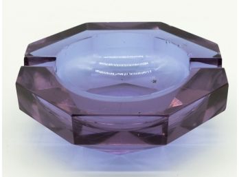 Retro Glass Purple Ash Tray