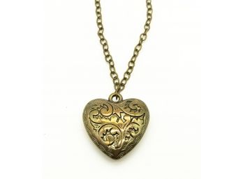 Heart Necklace - Bronze - Classical Decorative Heart