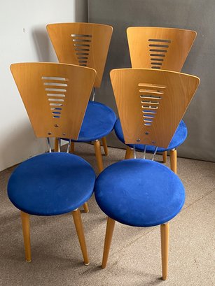 4 Modern Swedish Style Vintage Dining Chairs.