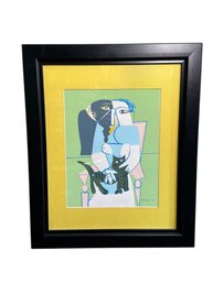 A Pablo Picasso Modern Art Series Hand Silkscreen Print, Women With The Cat