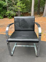 Black Vinyl And Metal Chair