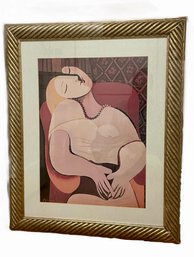 Large Pablo Picasso 'The Dream (Le Reve)' 1932 Archival Lithograph Poster Print, Signed