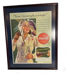1941 Female Pilot Cocal-Cola Coke Soda Pop Soft Drink Ephemera