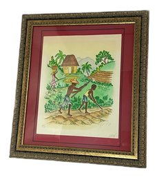 1978 Signed Limited Edition #32/35 Lithograph By Haitian Artist