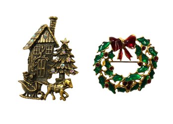 Christmas Pins - Set Of 2
