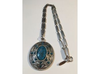 Whiting Davis - Necklace With Turquoise Pendant