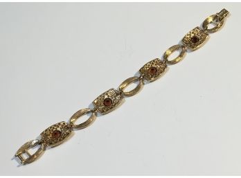 Sarah Coventry - Vintage Bracelet With Amber Rhinestones