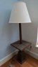 A. Brandt Ranch Oak Floor Lamp With Attached Tile Table
