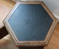 A. Brandt Ranch Oak Hexagon Side Table With Black Top