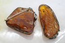Two Large Amber Pins (123)