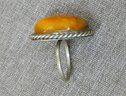 Amber Ring In Silver Setting (121)