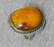 Amber Ring In Silver Setting (121)