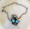Modernist Silver Necklace With Scarab Accents (125)