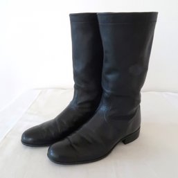 Soft Black Leather Boots - Custom, Unbranded