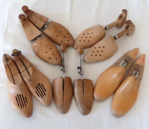 5 Pairs Vintage Wood Shoe Forms / Stretchers / Molds   Trees