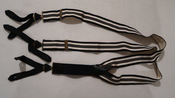 Vintage Suspenders Braces Striped 38' Long